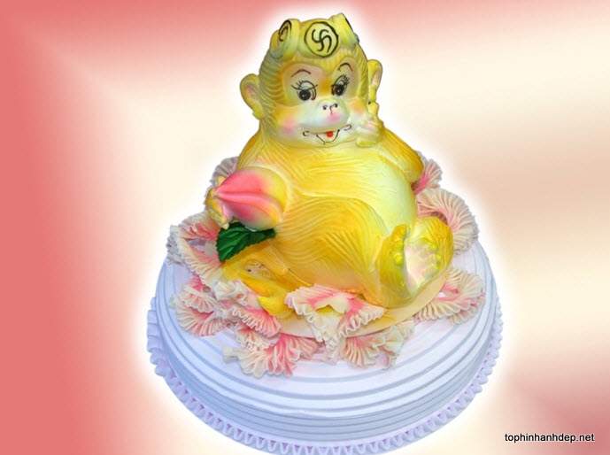 23 ảnh bánh sinh nhật hình con khỉ đẹp, dễ thương cho người tuổi thân | Đất Xuyên Việt Blog