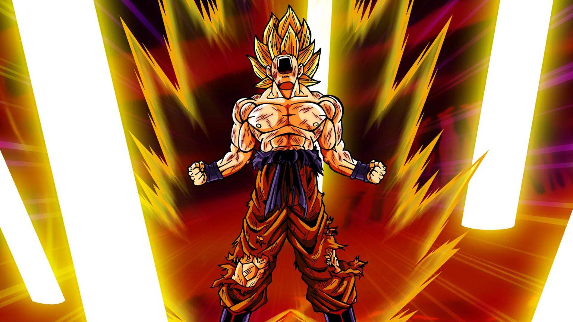 Hình nền hình minh họa Anime Ngọc rồng Son Goku bảy viên ngọc rông Super Saiyan 3 Ảnh chụp màn hình Hình nền máy tính Nhân vật hư cấu truyện tranh