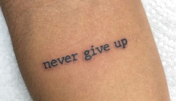 Top more than 81 never give up tattoo designs super hot  thtantai2