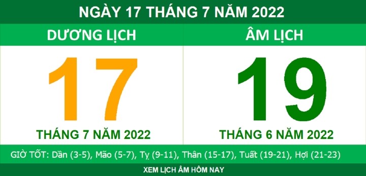 19/6 âm là ngày bao nhiêu dương 2022