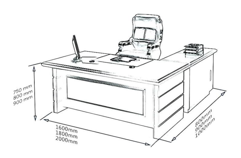 Kích thước bàn trưởng phòng ra sao