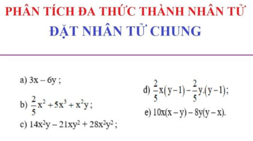 Nhân tử chung là gì