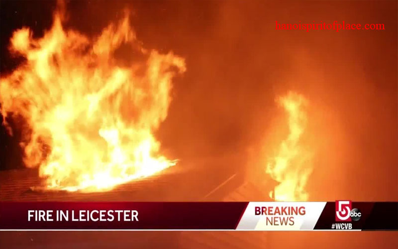 fire in leicester today video