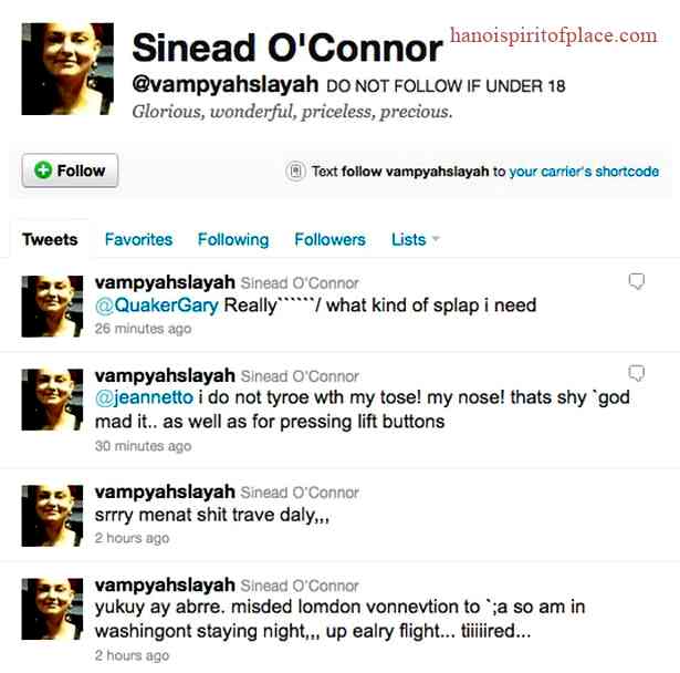 Sinead O'Connor's Twitter Account