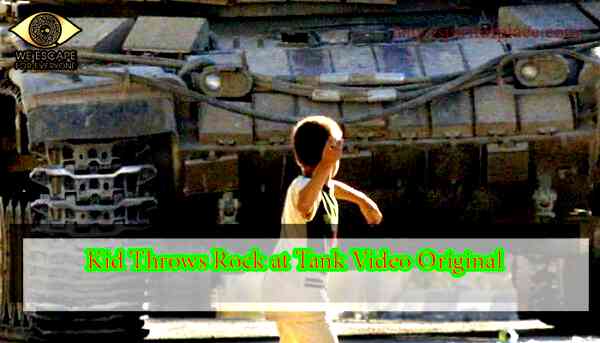 Unprecedented Kid Throws Rock at Tank Video Original