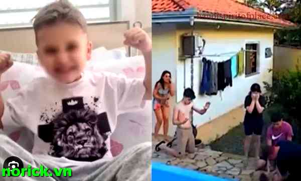 vídeo do menino Heitor que caiu na piscina