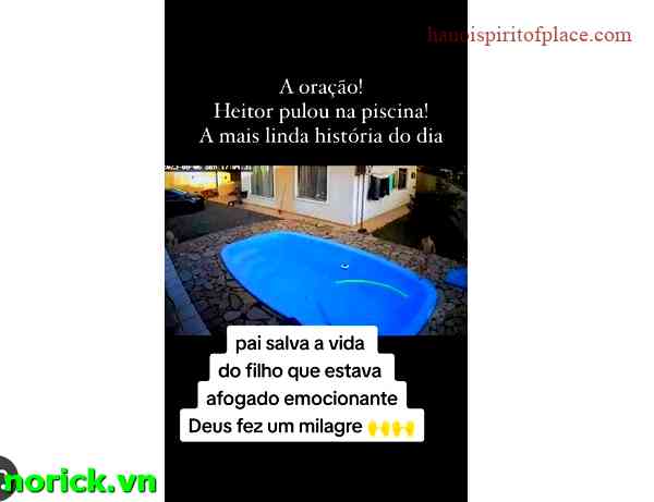 vídeo do menino Heitor que caiu na piscina