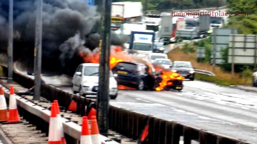 M62 Fire Today Video: Intense Blaze Caught on Camera