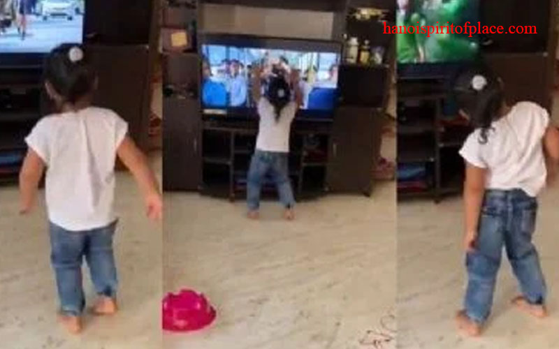 niña se le cae tele encima video real