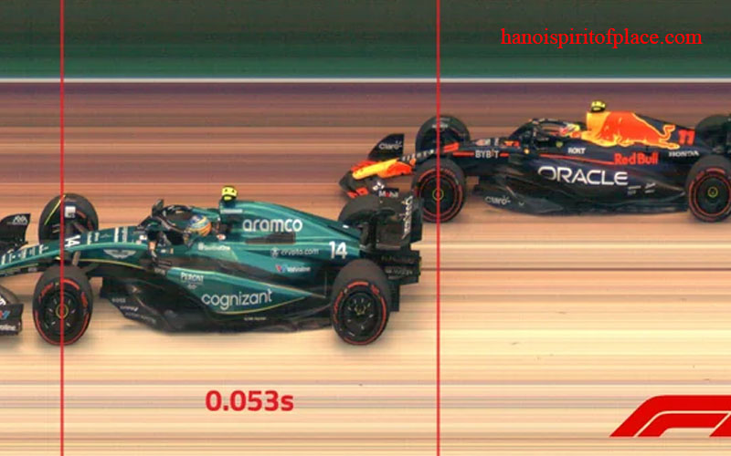 foto finish F1 Alonso Perez