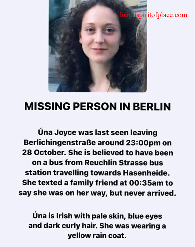 Una Joyce missing Berlin found dead